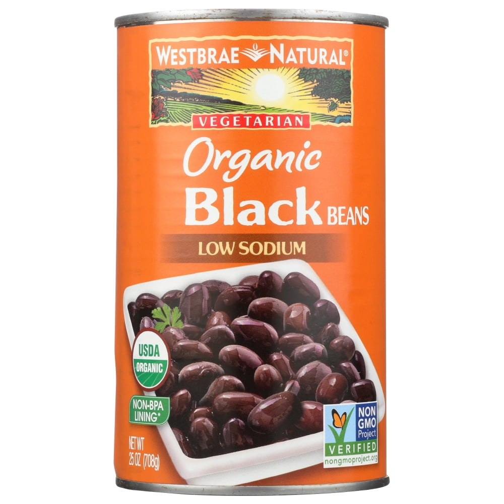 Westbrae Organic Black Beans, Low Sodium, 25 oz
