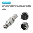 thumbnail image 4 of Uxcell Aviation Connector GX20 5 Pins 20mm Silver Male Female Wire Panel Docking Connector, 4 of 7