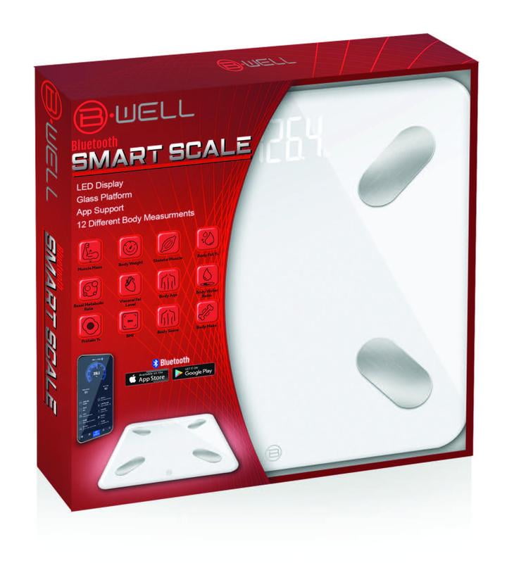 Bwell Bluetooth Smart Scale for 12 Different Body Measurements