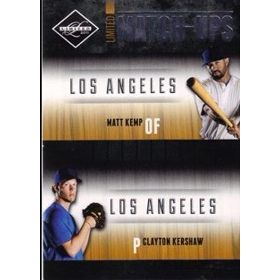 2011 Limited Match-Ups #9 Clayton Kershaw Matt Kemp /199 Los Angeles Dodgers MLB Baseball Base Trading Card