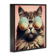 thumbnail image 4 of Stupell Industries Cat & Cloud Reflection Glasses Animals & Insects Painting Black Framed Art Print Wall Art, 12 x 12, 4 of 10