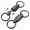 Grey 1 Pack, variant on Titanium Quick Release Swivel Keychain, Pull Apart Detachable Keychain Heavy Duty Car Key Holder with Key Rings