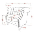thumbnail image 6 of Furniture of America Sofi Contemporary Fabric Upholstered Accent Chair in Ivory, 6 of 6
