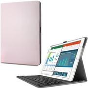 Infiland Ultra Slim Smart Cover Case with Apple Pencil Holder Bluetooth Keyboard for Apple iPad Pro 12.9-inch Tablet 2015 Release Tablet (with Auto Wake/ Sleep), Rose Gold
