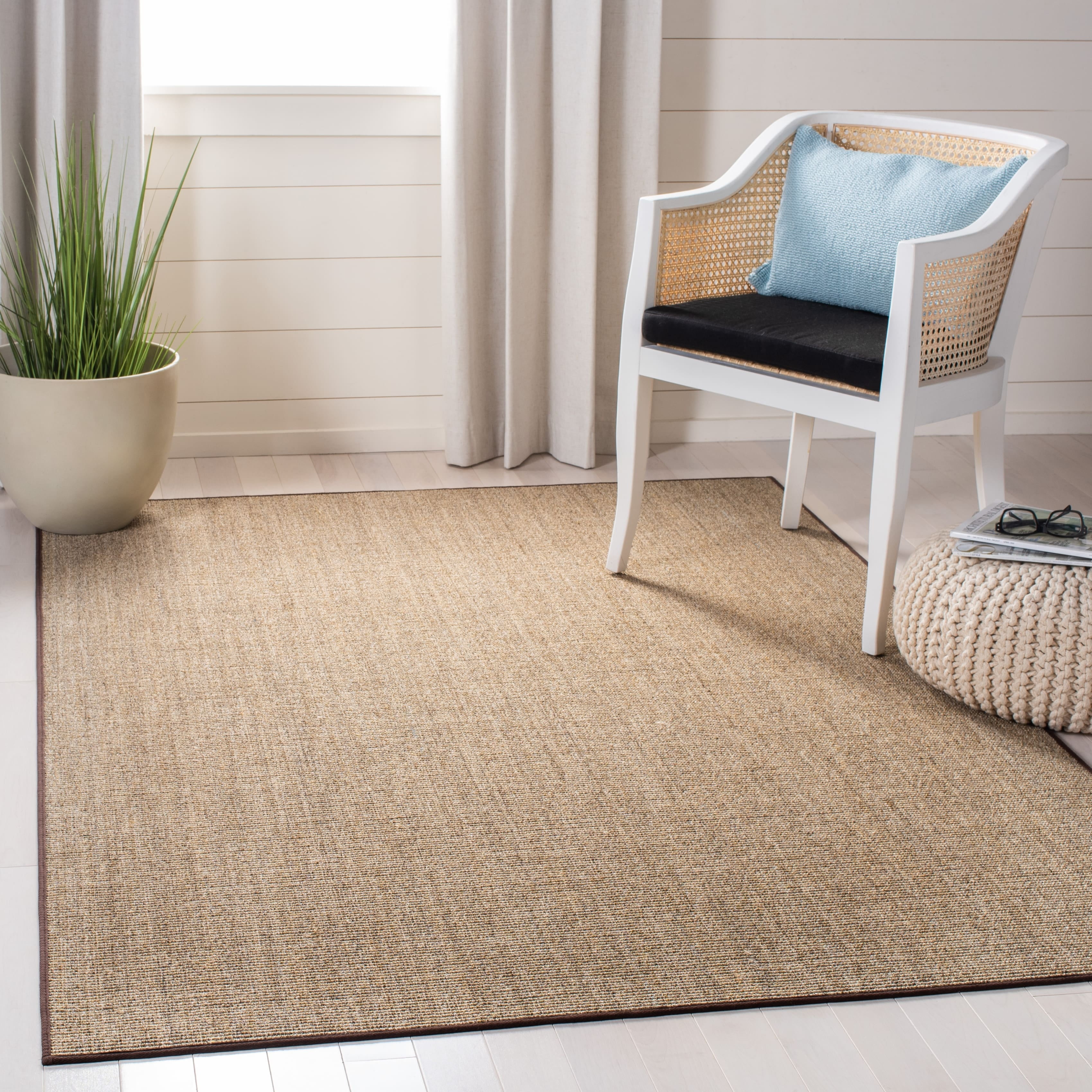 SAFAVIEH Martha Stewart Maximillian Solid Area Rug, Charcoal, 6' x 9'