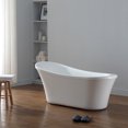 thumbnail image 5 of Zeya 65 in. Freestanding Acrylic Tub in Glossy White, 5 of 5