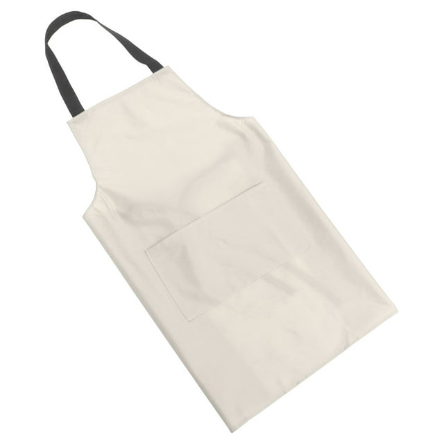 unbranded Delantal Impermeable De PVC Color Beige Para Cocina Y Trabajo Con Gran Y