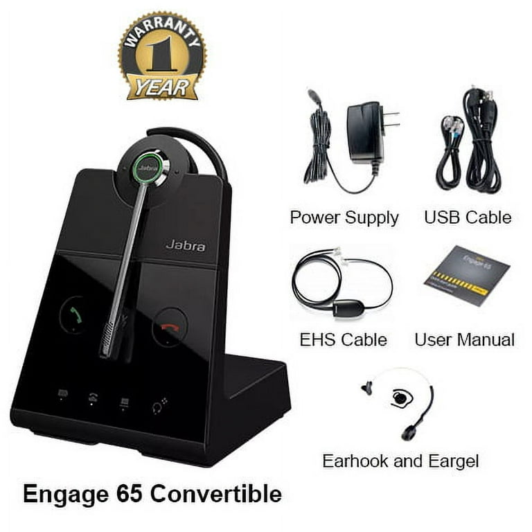 Jabra Engage 65 Convertible Wireless Headset with EHS Polycom 14201-17