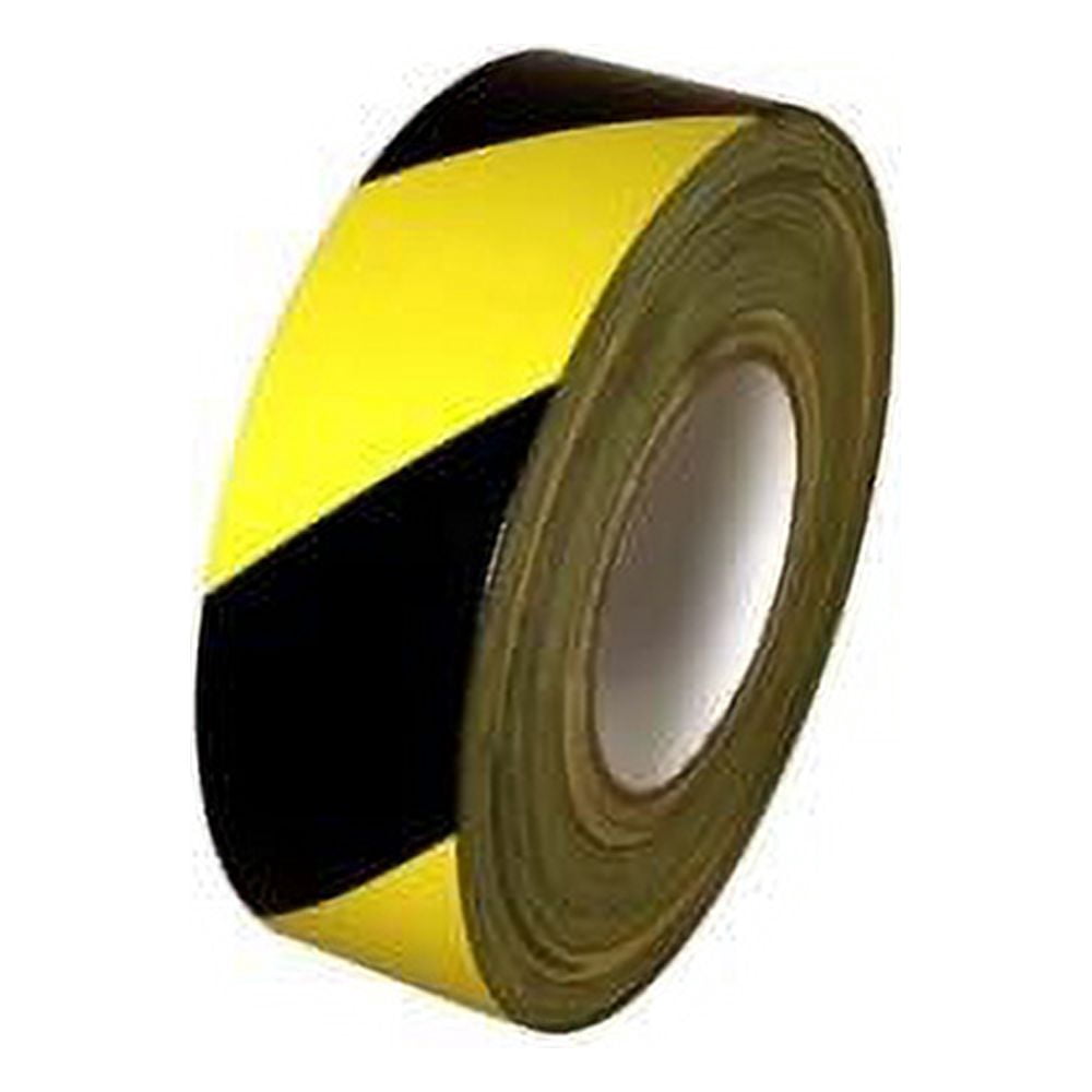 Black & Yellow Hazard Striped Duct Tape 2 X 60 Yard Roll