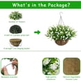 thumbnail image 5 of Multicolor Hanging Flower Basket for Spring Summer Decor- UV Resistant Artificial Plants with Vibrant Blooms for Garden, Porch& Outdoor, 5 of 18