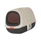 thumbnail image 2 of Caja de arena para gatos con capucha, bandeja para arena para gatos, desmontable, con pala para arena para gatos, gato negro, 2 of 9