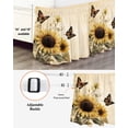 thumbnail image 3 of Sunflower Wrap Around Bed Skirts for Queen Bed 18" Drop,Bed Skirt with Adjustable Elastic Belt Dust Ruffle Bed Valance for Bedroom Hotel Luxury Retro Butterfly Spring Floral Botanical Bed Frame Cover, 3 of 7