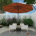 thumbnail image 2 of Mondawe 11 ft Orange Patio Umbrella - 3-Tier Vented Top Design, Waterproof Fabric for Outdoor Patio, 2 of 6
