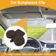 thumbnail image 2 of Clip para gafas de sol de coche Unique Bargains con soporte magnético universal para parasol de gafas de sol para coche de ante marrón 16x10cm 1 Pc, 2 of 7