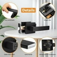 thumbnail image 4 of Door Handles Black Heavy Duty Interior Door Handle for Bedroom & Bathroom, Keyless Privacy Door Levers, Modern Square Door Handles,2 Pack, Matte Black Finish, 4 of 9