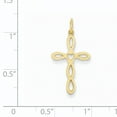 thumbnail image 2 of Pendentif Croix en Or Jaune 14K Conçu au Laser, 2 of 2