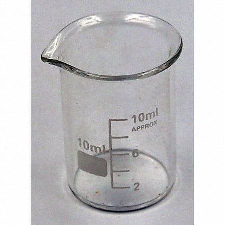 Lab Safety Supply Beaker,Low Form,10mL,Non-Sterile,PK12 5YGY7