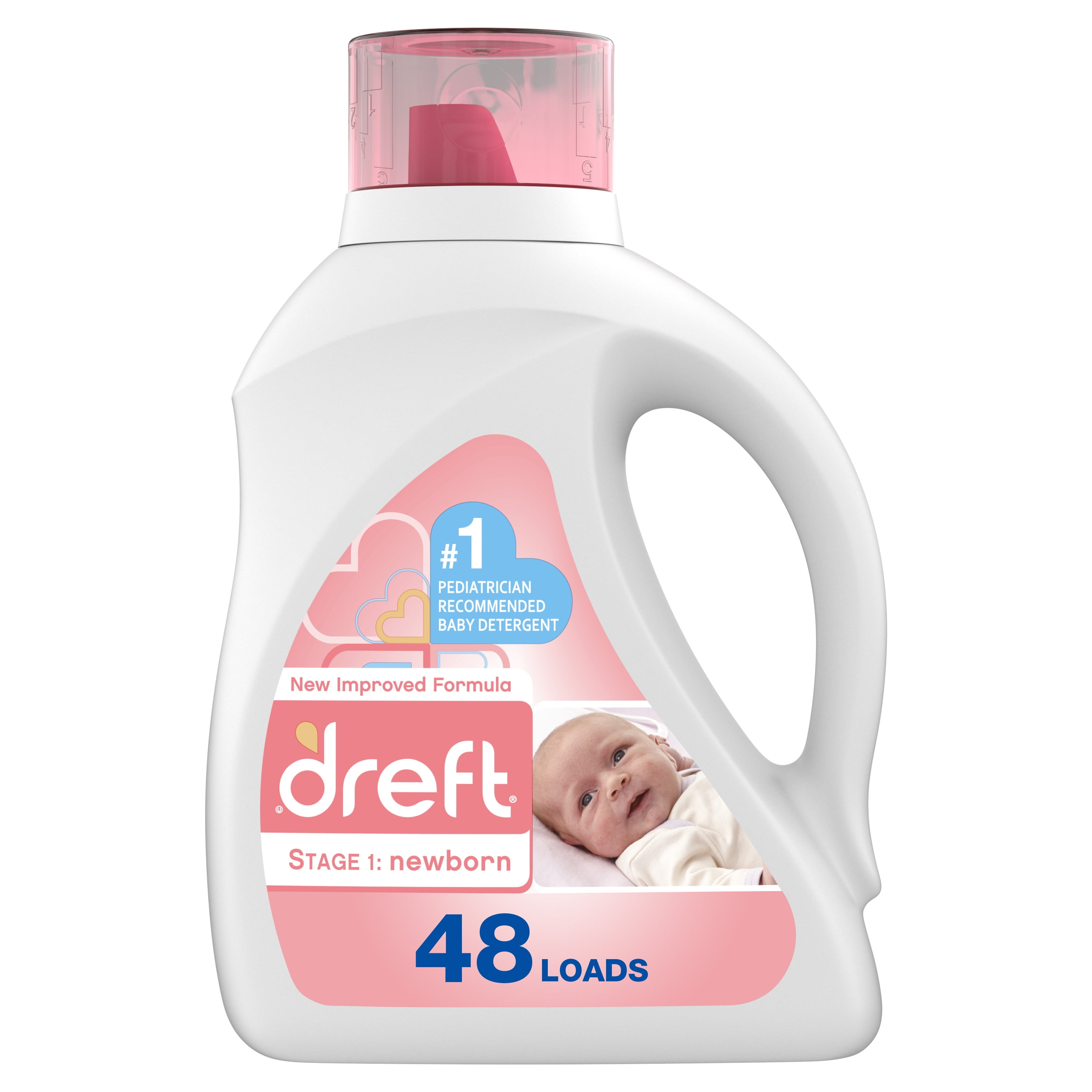 Dreft Stage 1 Newborn 48 Loads, Liquid Laundry Detergent, 75 Fl Oz