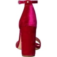 thumbnail image 3 of Sam Edelman Yaro Raspberry Ankle Strap Open Round Toe Block Heeled Wide Sandals (Raspberry, 7), 3 of 6