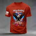 thumbnail image 5 of mgoYE 250 Anniversary USA Shirt 4th of July 2026 Men Tshirts Short Sleeve Crew Neck Happy Birthday America Graphic Tee Red M, 5 of 6
