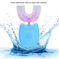 thumbnail image 3 of Fdit Cepillo de Dientes eléctrico de Silicona en Forma de U Recargable a Prueba de Agua Cuidado bucal ultrasónico Cepillo de blanqueamiento de Limpieza de Dientes con 4 Modos(Azul) dientes Cepillo Higoodz Accesorios de baño, 3 of 7