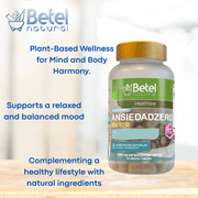 Betel Natural Ansiedad Zero Capsules– Herbal Supplement for Relaxation & Wellbeing, 1500 mg, 90 Capsules