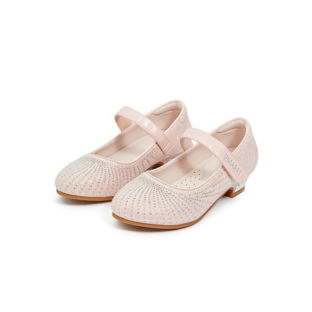 

TARANIS Meta Girls Elegant Exquisite Princess Shoes Rhinestone Non-slip High Heel Shoes For Party Performance
