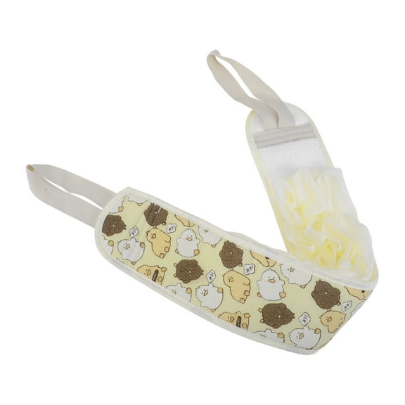 Unique Bargains 1 Pc Cartoon Loofah Body Scrub Towel Exfoliating Towel Beige