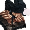 thumbnail image 2 of Women Sexy Lace Ultra-Thin Tube Top Bra Short Pants Sleepwear Pajamas Set for Home, 2 of 7