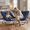Blue, variant on TANGJEAMER Folding Chair, Saucer Chair with Metal Frame, Comfy Moon Chairs for Bedroom, Living Rooms, Apartments, Garden and Courtyard (Blue)