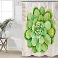 thumbnail image 4 of Shower Curtain Waterproof Shower Curtain for Bathroom,Bathtub,Shower, Green Succulent Tropical Plants Summer Shower Curtain Set with Hooks for Home Decoration 72x72 Inch, 4 of 6