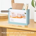 thumbnail image 5 of Desktop Calendar 2024 Desk Organizer Pen Holder 2024 Desk Calendar Pencil Holder Makeup Brush Holder Stationery Storage Box with Calendar for Desk Office Desk Accessory, 5 of 5