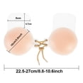 thumbnail image 3 of LELINTA Womens Round Silicone Pasties, Adhesive Bra Reusable Invisible Silicone Nipple Cover with Drawstring, 3 of 7