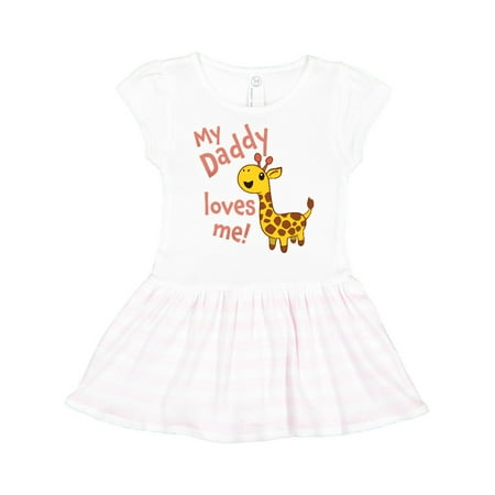 

Inktastic My Daddy Loves me- cute giraffe Gift Toddler Girl Dress