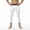White, variant on Men's 3/4 Compression Pants, Capri Workout Gym Tights Athletic Sports Baselayer Leggings for Running, Basketball, Fitness Training, Quick Dry Performance Activewear