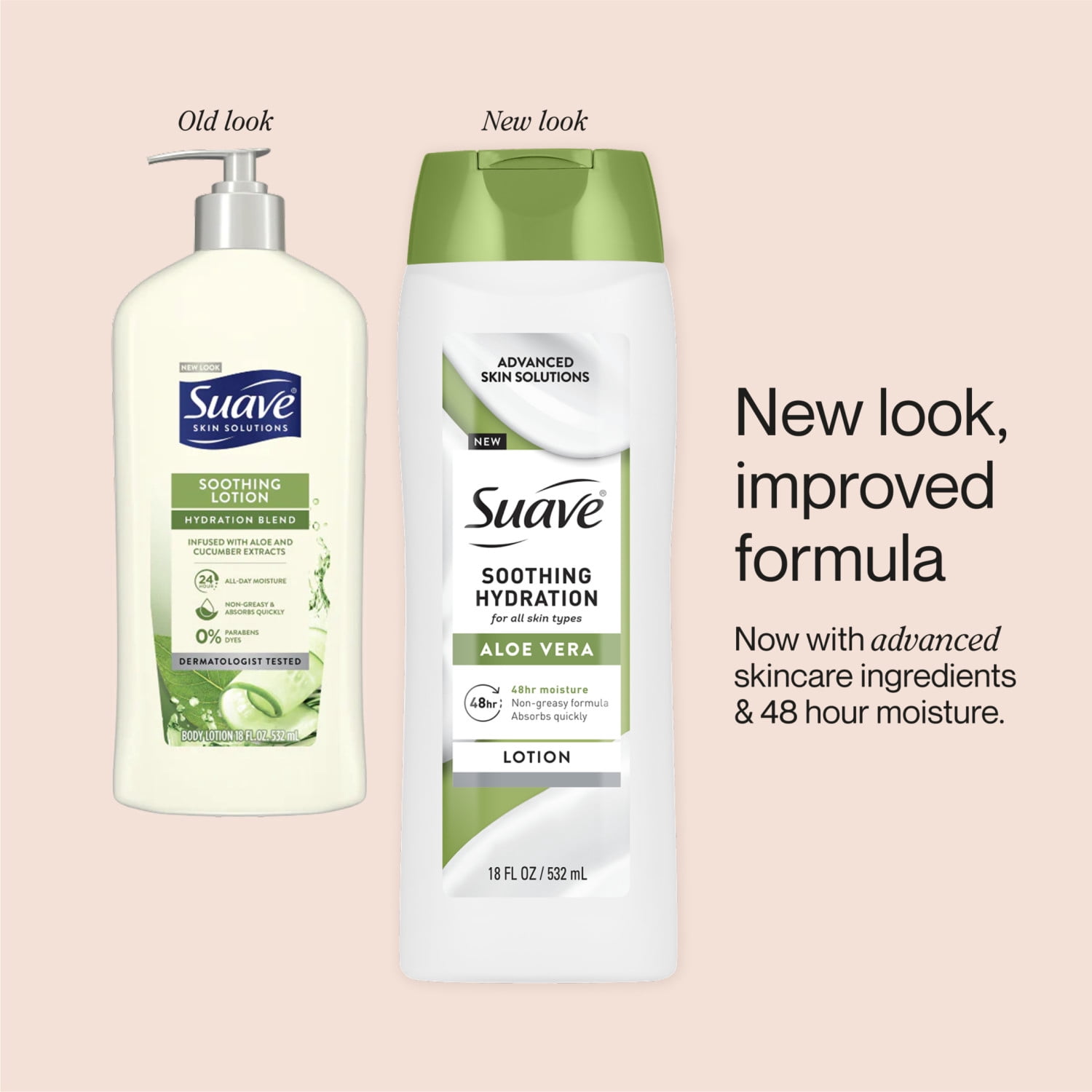 Suave Soothing Hydration Hand & Body Lotion For Women With Aloe Vera For Dry Skin 18 FL OZ