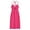 Hot Pink, variant on Womens Rompers for Summer Ladies Sleeveless Solid Neck Hollow Chest Tube Top Style Suspender V-neck Dress Floral Vocation Beach Sundress