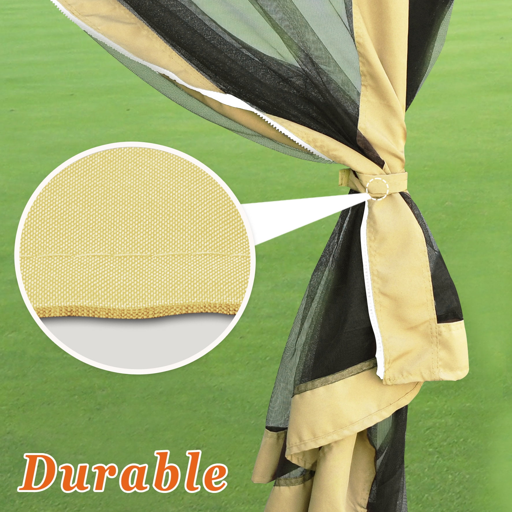 Sunny Canopies Sidewalls 10' L X 6.4' W Mesh Wall for Pop Up Canopy Screen Room, Pack of 4 (Walls Only)