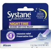 Systane Nighttime Lubricant Eye Ointment, Pack of 8