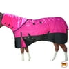 82" Hilason 1200D Poly Turnout Horse Sheet Neck Cover Pink Black