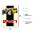 thumbnail image 2 of Bugatti Type 46 Coupe - Vintage Car Racing Poster by René Vincent c.1930s - Master Art Print (Unframed) 9in x 12in, 2 of 4