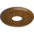 thumbnail image 3 of Ekena Millwork 11 3/8"OD x 3 5/8"ID x 7/8"P Palmetto Ceiling Medallion (Fits Canopies up to 4 1/2"), Hand-Painted Smokey Topaz, 3 of 7
