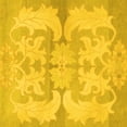 thumbnail image 1 of Ahgly Company Indoor Square Abstract Yellow Modern Area Rugs, 8' Square, 1 of 4