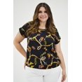 thumbnail image 1 of Blusa manga corta Roman Fashion 5523 Negro Talla Extra, 1 of 6