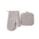thumbnail image 1 of Yuarrent Guantes de horno Anti escaldado Resistente al calor Antideslizante Hornos Manoplas Soportes de ollas Juegos de agarraderas simples Herramientas y accesorios para hornear Gris blanco, 1 of 6