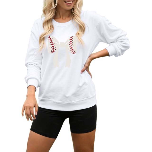 HUITKMM Oversized Sweater Women Women’S Football Print Oversized Hoodie – Relaxed Crew Neck Sweatshirt 4037 XXL