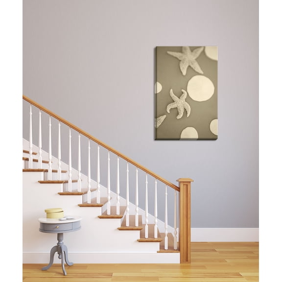 Gango Home Decor Starfish & Sand Dollars I by Karyn Millet (Ready to Hang); One 24x36in Hand-Stretched Canvas