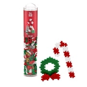 Plus-Plus: Open Play Tube - Holiday Mix - 240 Pieces - Festive Colors, Construction Building STEM Toy, Interlocking Mini Puzzle Blocks, Kids Age 5+