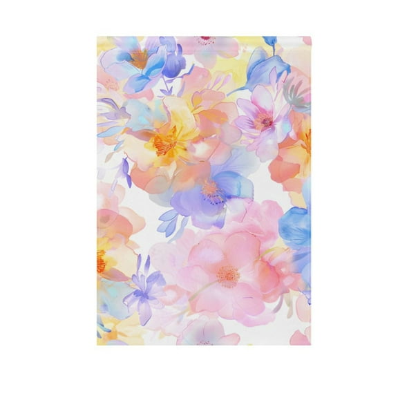 Garden Flag 12"x18" Soft Watercolor Flower Double-Sided Yard Flags for Outside Outdoor All Seasonal Decoration