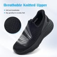 thumbnail image 2 of Men Women Slip On Running Shoes Unisex Adult Lightweight Breathable Flying Woven Mesh Walking Sneakers Non Slip Cushioned Casual Trainers for Daily Wear Outdoor Workout, 2 of 7